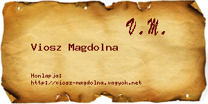 Viosz Magdolna névjegykártya